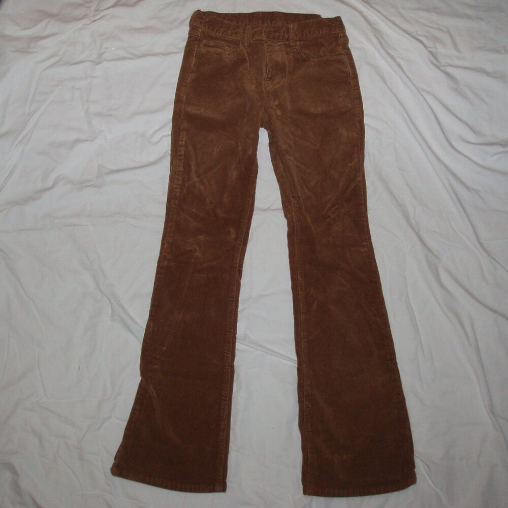 BRANDY MELVILLE / J. GALT Bell Bottom Flare Pants Women's S Brown Corduroy